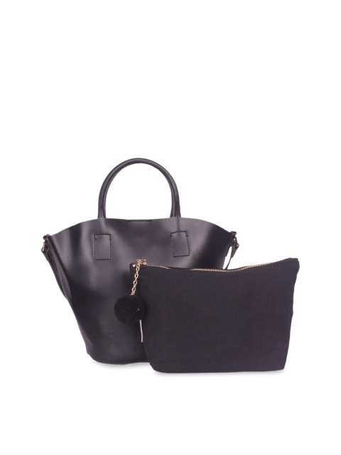 

Bagkok Black Solid Tote Bag