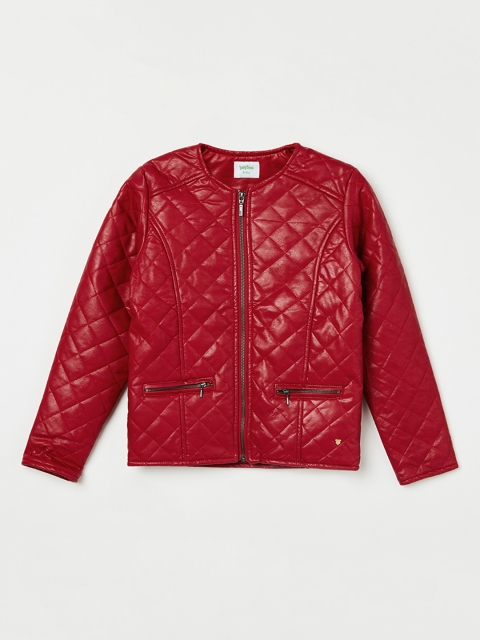 

Bossini Girls Red Solid Quilted Jacket