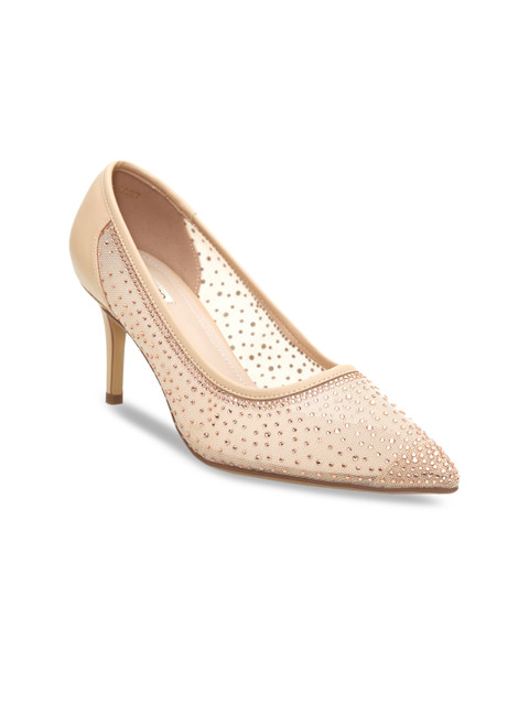 

ROSSO BRUNELLO Women Cream-Coloured Embellished Pumps