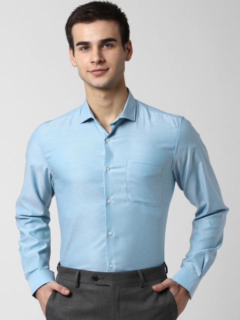 

Peter England Men Blue Solid Regular Fit Formal Shirt