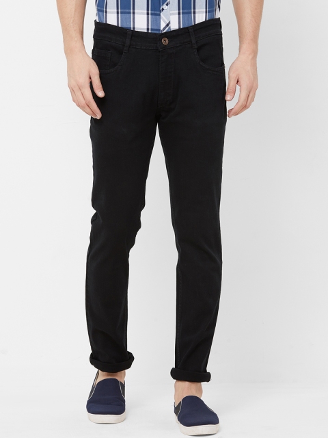 

Solemio Men Black Slim Fit Mid-Rise Clean Look Jeans