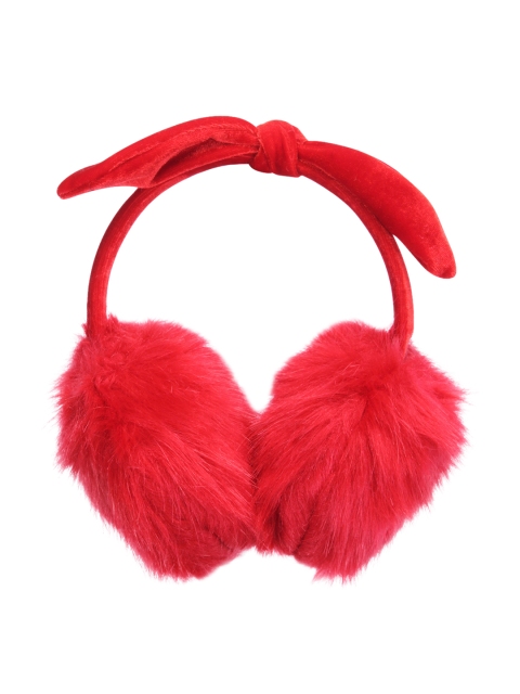 CUTECUMBER Red Fur Ear Muffs