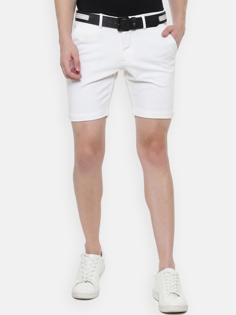 

Allen Solly Men White Solid Slim Fit Regular Shorts