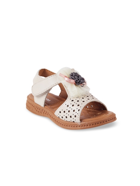 

Kittens Girls Beige Textured Open Toe Flats