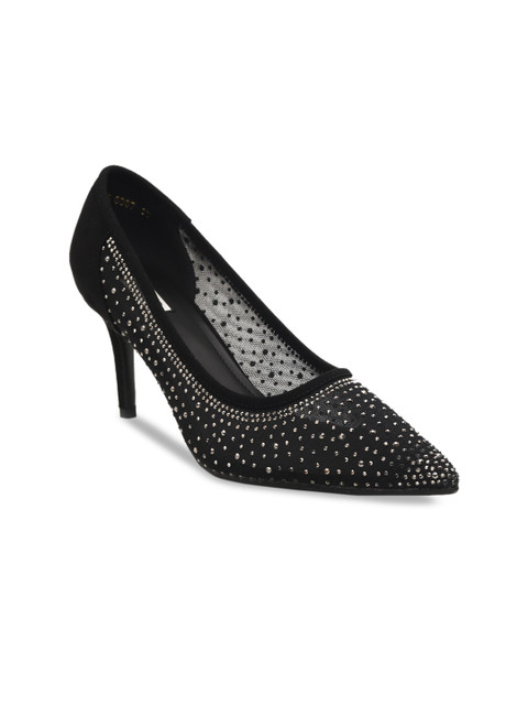 

ROSSO BRUNELLO Women Black Embellished Pumps