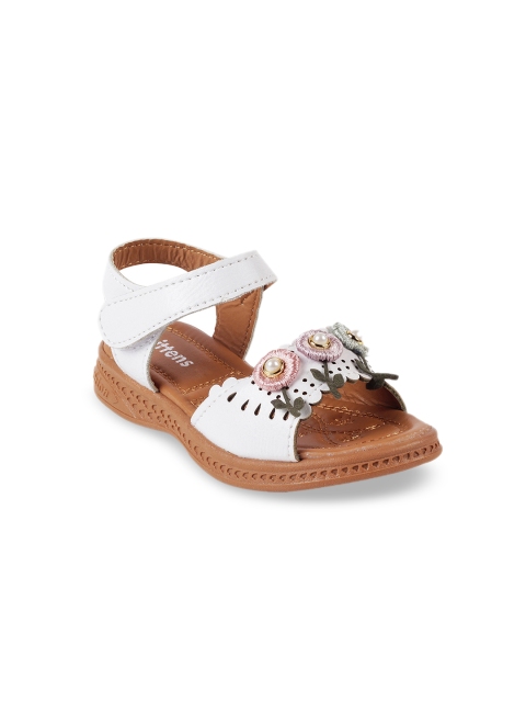 

Kittens Girls White Embellished Open Toe Flats
