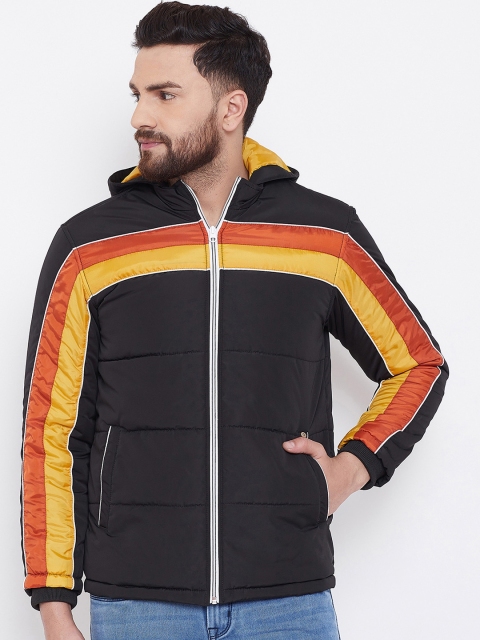 

Canary London Men Black Striped Lightweight Padded Jacket