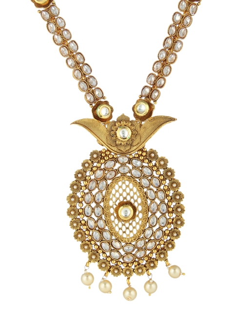 

Adwitiya Collection Gold-Plated Antique Jewellery Set