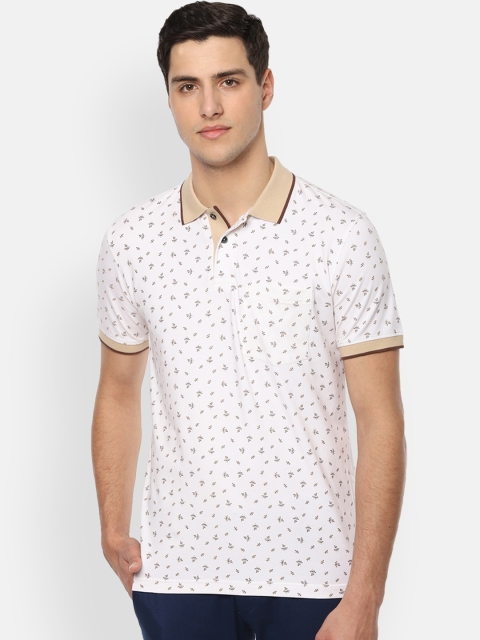 

Van Heusen Sport Men White Printed Polo Collar T-shirt