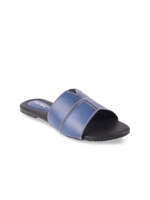 

SOLE HEAD Women Blue Solid Open Toe Flats