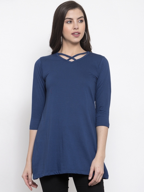 

Kalt Blue Solid Tunic