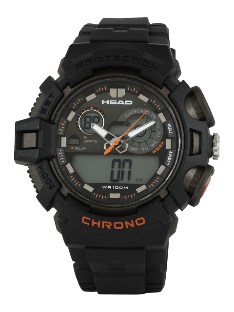 

Head Unisex Black Analogue and Digital Watch HE-110-03