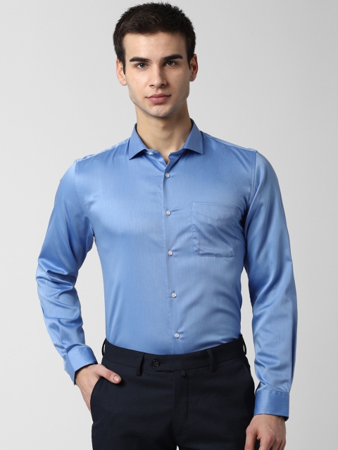 

Peter England Men Blue Regular Fit Solid Formal Shirt