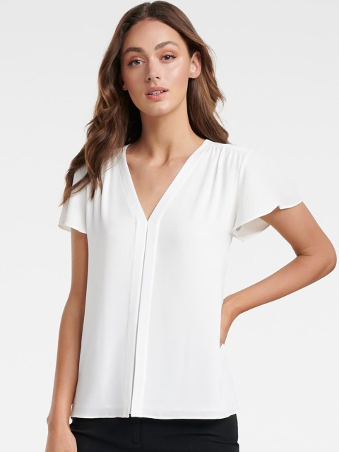 

Forever New Women White Solid Top
