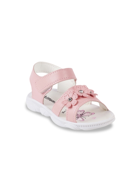 

Kittens Girls Pink Embellished Open Toe Flats