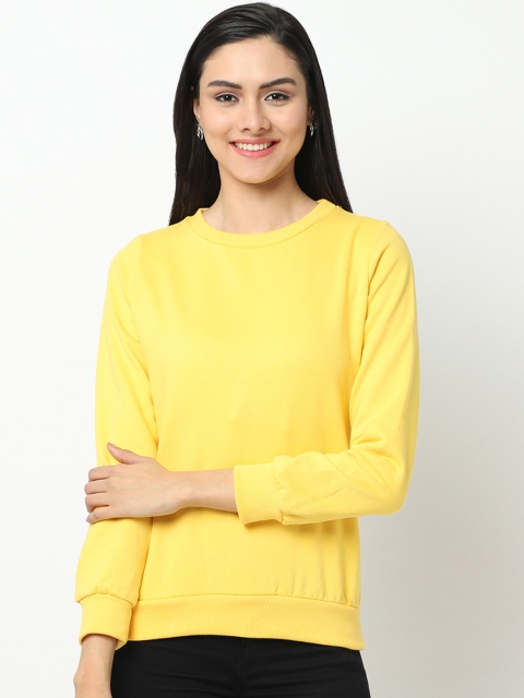 

Rigo Women Yellow Solid Sweatshirt