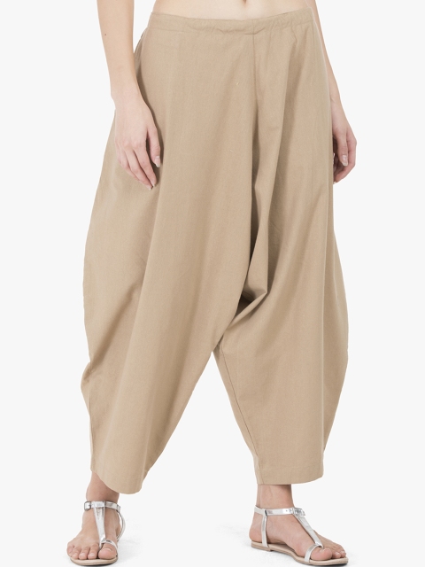 

GRASS by Gitika Goyal Women Beige Loose Fit Solid Jodhpuris