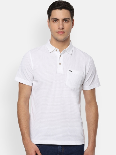 

Van Heusen Sport Men White Self Design Polo Collar T-shirt