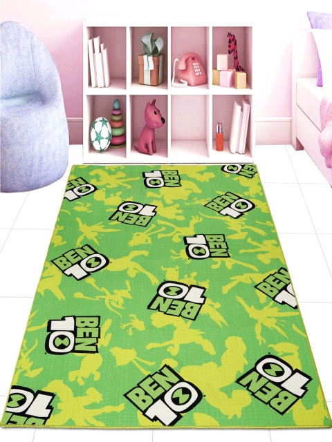

Saral Home Kids Green & Yellow Ben-10 Printed Anti-Skid Dhurrie