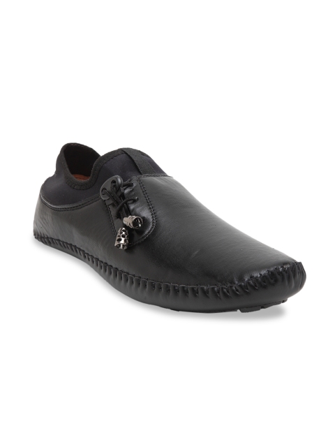 

TREEMODA Men Black Solid Loafers