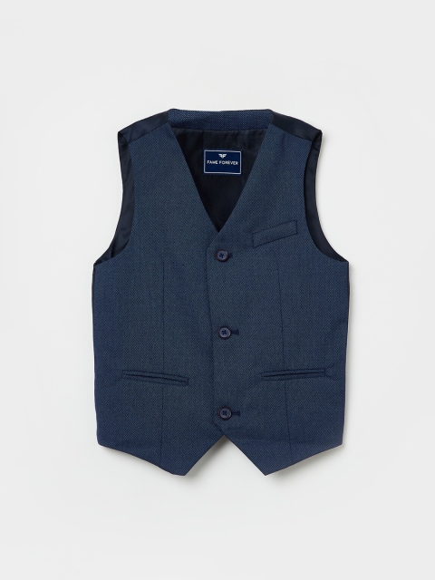 

Fame Forever by Lifestyle Boys Blue Solid Waistcoat