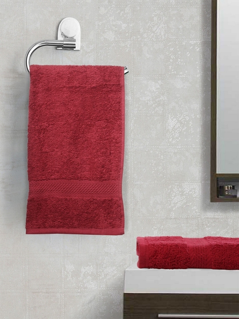 

BIANCA Set of 2 Burgundy Solid 500 GSM Hand Towels