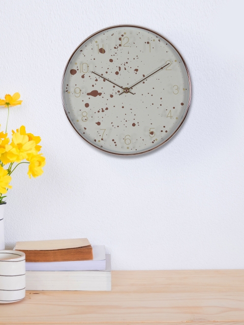 

House Of Accessories White Round Printed 30 cm Analogue Wall Clock