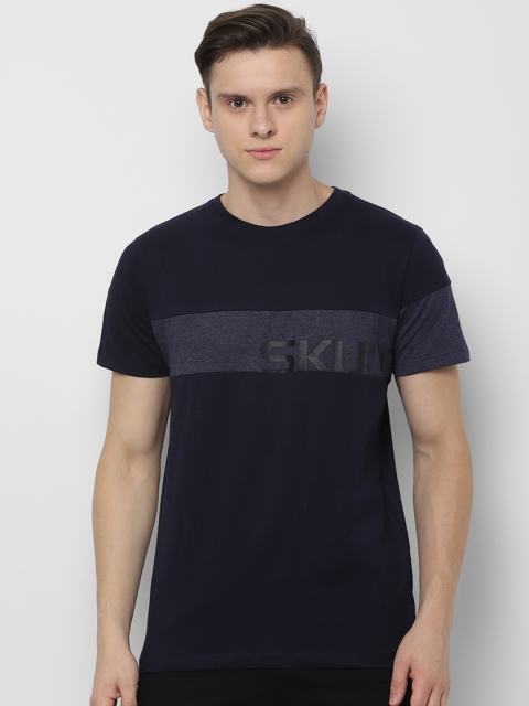 

SKULT by Shahid Kapoor Men Navy Blue Printed Round Neck T-shirt