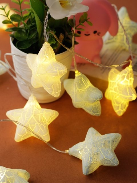 

Aesthetic Home Solutions White & Blue Printed Wall or Ceiling String Lights