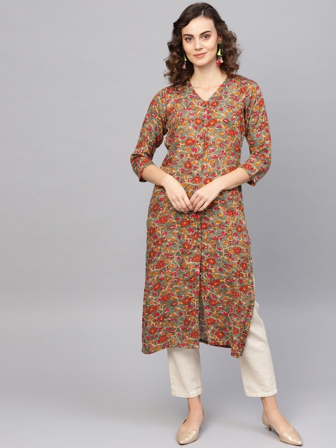 

Jompers Women Multicoloured Printed Kurta with Trousers, Multi
