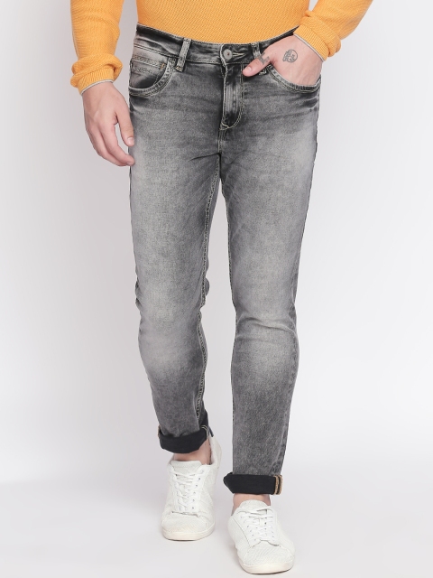 

SF JEANS by Pantaloons Men Grey Slim Fit Mid-Rise Clean Look Stretchable Jeans