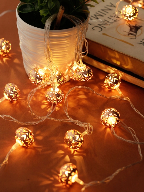

Aesthetic Home Solutions Pink & Gold-Toned Textured Wall or Ceiling String Lights