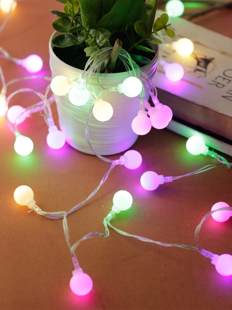

Aesthetic Home Solutions White & Purple Solid Wall or Ceiling String Lights