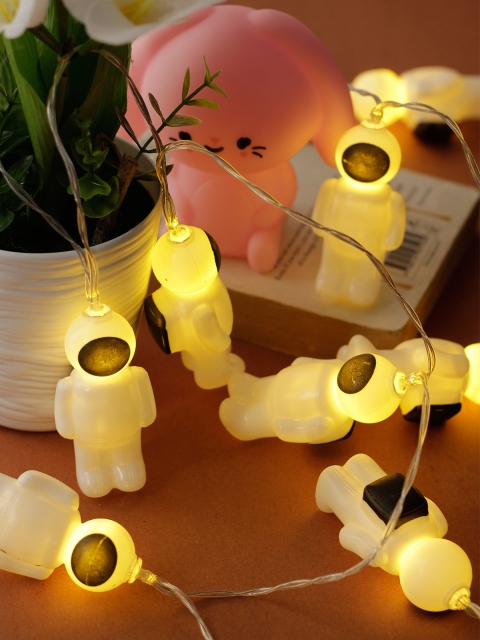 

Aesthetic Home Solutions Off-White & Yellow Solid Wall or Ceiling String Lights