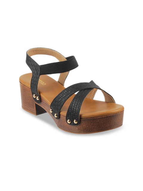 

Metro Women Black Solid Sandals