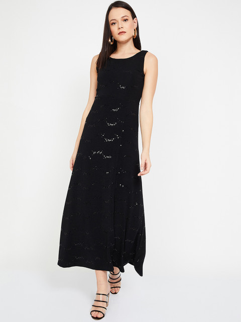 

CODE by Lifestyle Women Black Embellished Maxi Dress