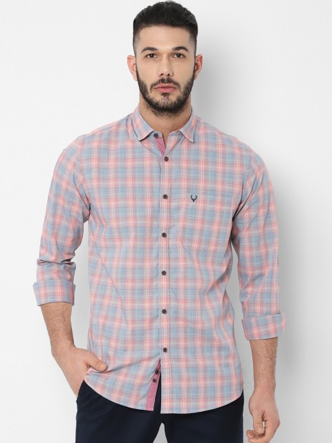 

Allen Solly Men Blue & Red Slim Fit Checked Casual Shirt