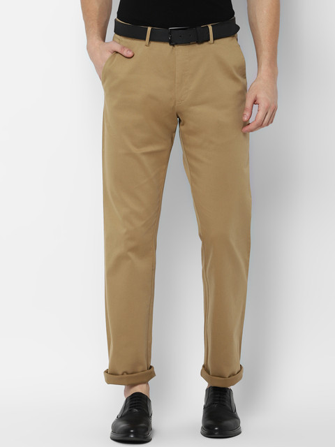 

Allen Solly Men Khaki Regular Fit Solid Regular Trousers