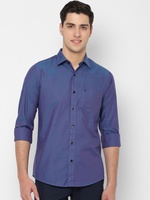 

Allen Solly Men Blue Slim Fit Solid Casual Shirt