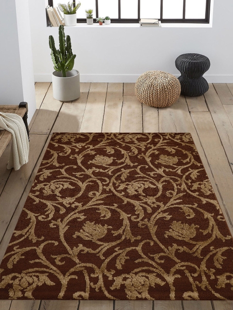 

PRESTO Brown & Beige Printed Anti-Skid Carpet