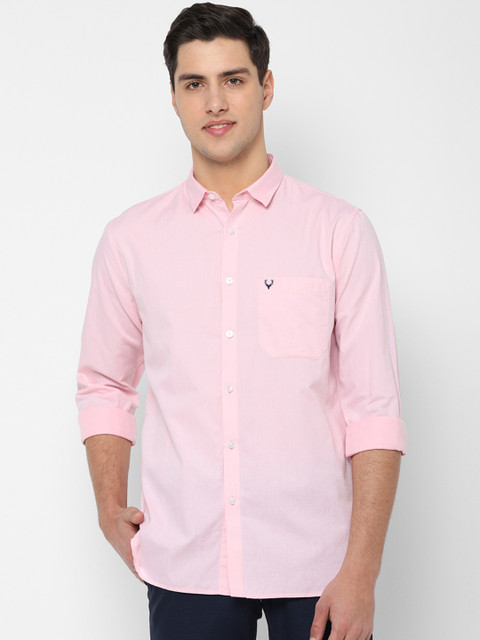 

Allen Solly Men Pink Slim Fit Solid Casual Shirt