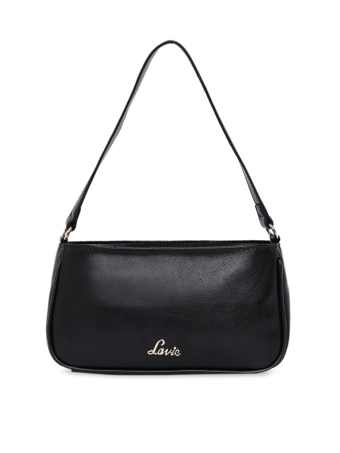 

Lavie Black Solid Hobo Bag