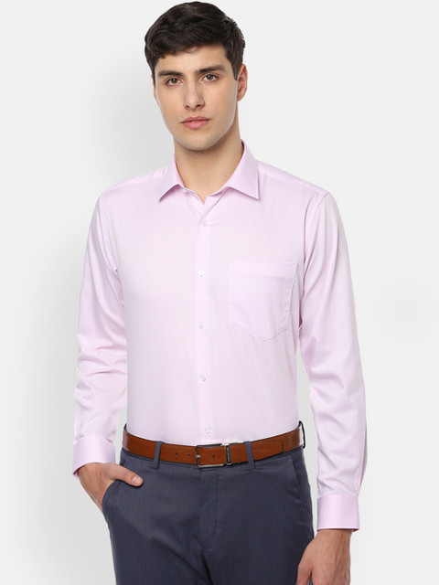 

Van Heusen Men Pink Regular Fit Solid Formal Shirt