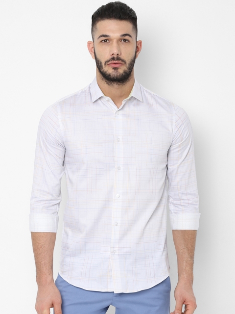 

Allen Solly Men White & Red Slim Fit Checked Casual Shirt