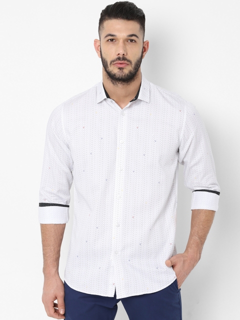 

Allen Solly Men White Slim Fit Printed Casual Shirt