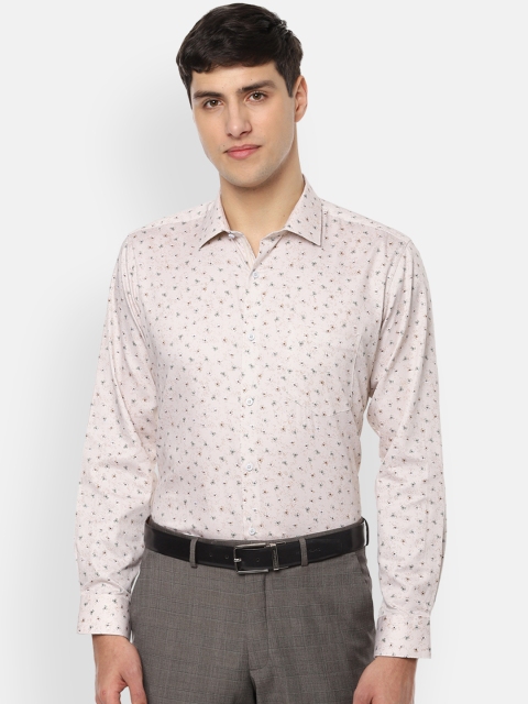 

Van Heusen Men Beige & Green Regular Fit Printed Formal Shirt