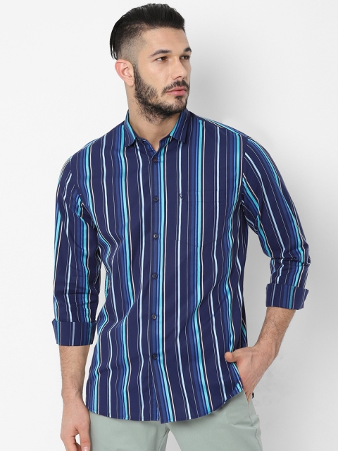 

Allen Solly Men Blue Slim Fit Striped Casual Shirt