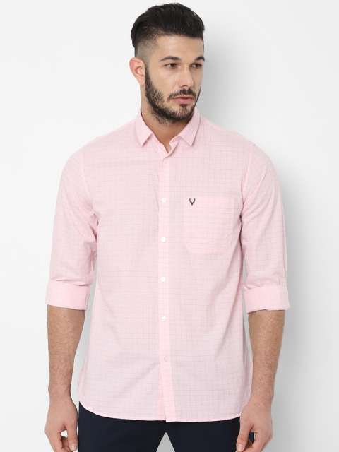 

Allen Solly Men Pink Slim Fit Checked Casual Shirt
