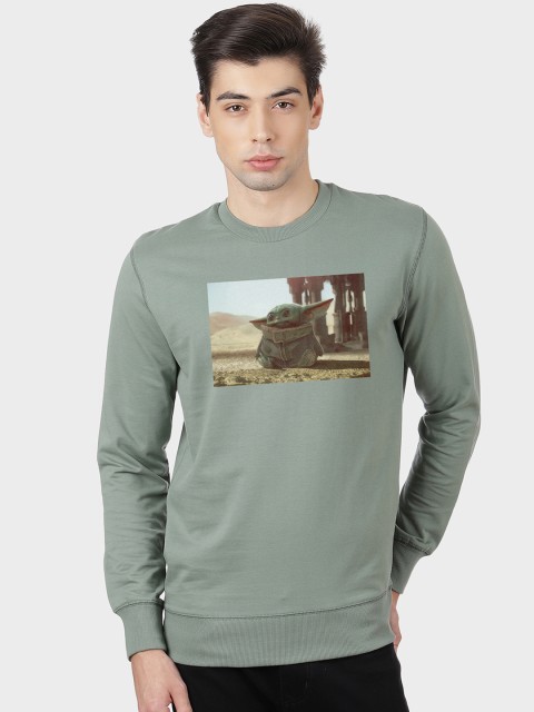 

Free Authority Men Green The Mandalorian Printed Sweatshirt
