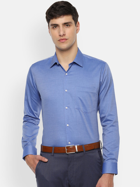 

Van Heusen Men Blue Solid Slim Fit Formal Shirt